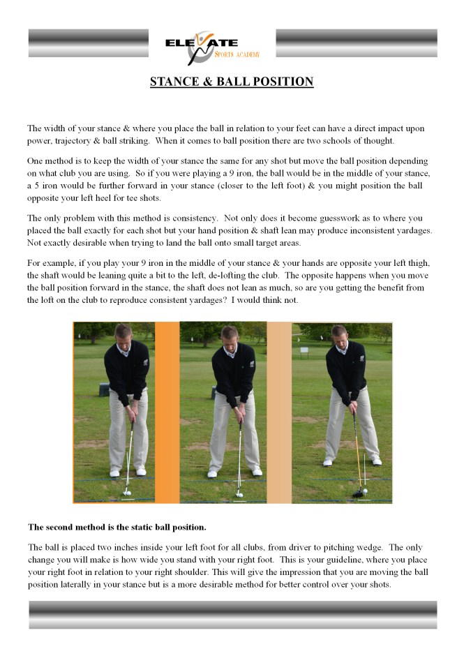 stance & ball position